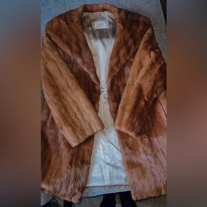 Women's authentic vintage mink fur coat